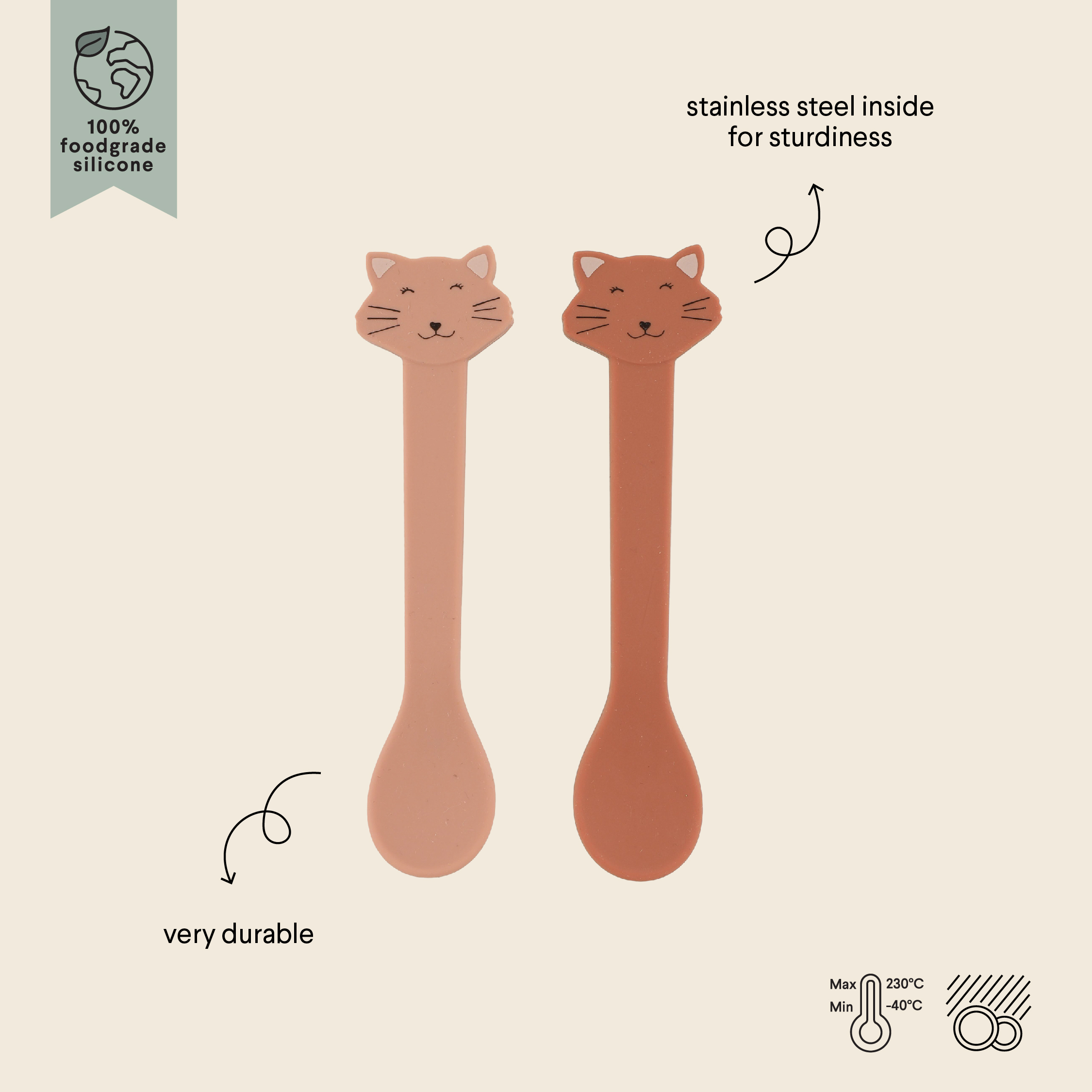 Silikon Löffel 2-pack - Mrs. Cat